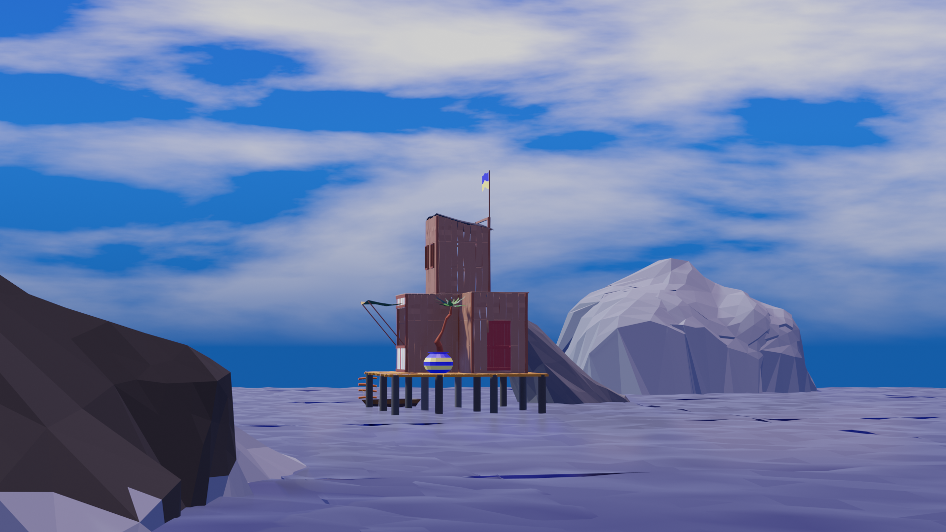 I wanted to do this course because I was intimated by modeling low-poly water.